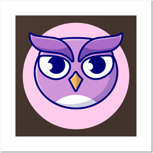 Cute Owl Cartoon Vector Icon Illustration (5) Posters and Art